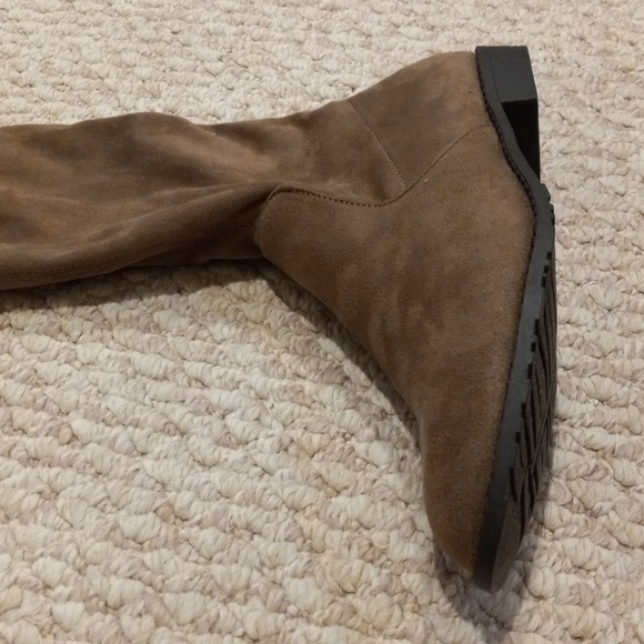 Over-the-knee boots Closed Toe Knee High Comfy no heel Stretch Suede Ele… - Picture 17 of 17